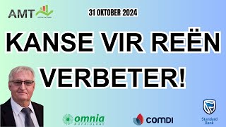 Kanse Vir Reën Verbeter Oor Sentrale en Oostelike Dele  31 Okt 2024 [upl. by Voltz819]