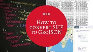 How to convert SHP to GeoJSon using ARCGIS [upl. by Arymas]