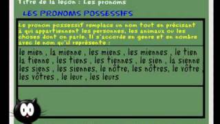 cours leçon de francais  les pronoms wwwladicteefr CE2 CM1 CM2 [upl. by Assecnirp]