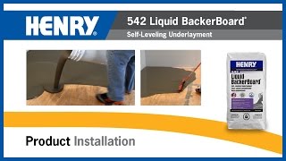 HENRY® 542 Liquid BackerBoard® SelfLeveling Underlayment [upl. by Kendall]