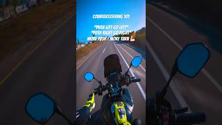 ✅ Countersteering really is this EASY motorcycle shorts [upl. by Zebadiah507]