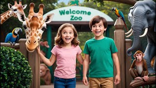 A Zoo Adventure with Maya and Liam  Meet the Animals  Fun Story for Kids [upl. by Wes]