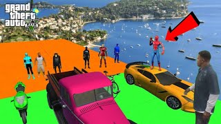 Hard Megaramp Challenge in GTA Mobile with super hero  GTA 5 Megaramp  Megaramp game  rope hero [upl. by O'Toole]