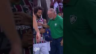 The fight between the legend Marcelo and Fluminense coach Mano Menezes 😳 [upl. by Aynnat]