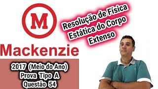 Resolução da Prova de Física do Mackenzie  2017 Meio do ano  Questão 54 [upl. by Nnaael]