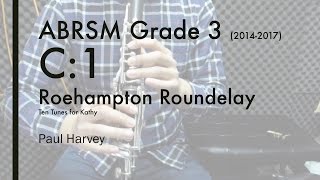 ABRSM Grade 3 C1 Roehampton Roundelay original tempo and sloweddown  Clarinet Mate [upl. by Nal441]