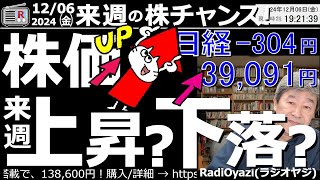 【投資情報株チャンス】株価、来週は「上昇？」「下落？」どっち？日経平均は下落、主要銘柄にも売りシグナルが。来週どうなる？●注目銘柄：7011三菱重、5803フジクラ、6146ディスコ／他●歌：願い [upl. by Byron]