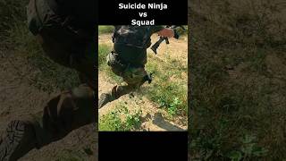 Suicide Ninja vs Squad 💣💥💀 airsoft fakegun funny [upl. by Knarf526]