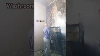 Washroom box cutting construction hometiles youtube home interiordesign tileworks [upl. by Eelatan]