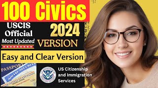 2024 Full Answers USCIS Official 100 Civics Questions amp Answers for US Citizenship Interview 2023 [upl. by Tami]