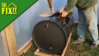 Creating A Compost Tumbler From a Food Grade 55 Gallon DrumBarrel  The Fixit Shed [upl. by Aracal]