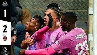 Newcastle vs AC Milan 11 UCL Highlights 2023 Chukwueze Goal vs AC Milan Pulisic goal vs Newcastle [upl. by Anatnom]