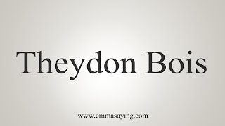 How To Say Theydon Bois [upl. by Ediva]