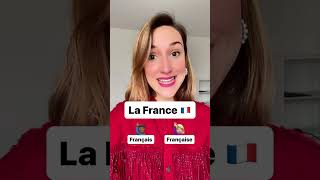 Les nationalités en français Quelle est ta mationalité learnfrench french shorts language [upl. by Nadaba]