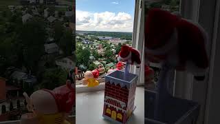 Santa up down to the chimney 🤣❤ christmascharacter santa santaclaus satisfying viral shorts [upl. by Egiarc]