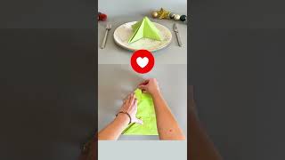 🎄 Quick Christmas Napkin Fold  Easy Festive Table Decor Idea 🎄 [upl. by Mauve]