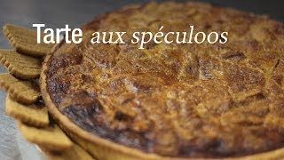 Tarte aux spéculoos  Recette de Chef  CuisineAZ [upl. by Bryan]