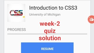 Introduction to CSS3 week 2 Quiz solution Coursera [upl. by Arais]