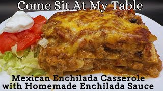 Mexican Enchilada Casserole with Homemade Enchilada SauceA Layered Version of Enchiladas So Tasty [upl. by Idissac]