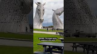 Kelpies Scotland 🏴󠁧󠁢󠁳󠁣󠁴󠁿 kelpies kelpie scotland sculpture worldlargest equine [upl. by Udela]