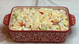 Рецепт вкусного салата Восхитительный салат с АНАНАСАМИ🍍 и куриной грудкой за 5 минут [upl. by Seitz111]