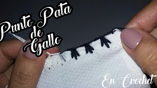 ❤PUNTO PATA DE GALLO A CROCHET FACIL Y SENCILLO❤ [upl. by Hallie523]