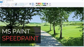 MS Paint Landscape Speedpaint  Walkway [upl. by Yokoyama624]