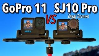 SJCAM SJ10 Pro Dual Screen VS GoPro 11  Camera Comparison [upl. by Ainegul272]