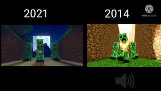 Minecraft Creeper Raps comparison new and old Dan Bull Version [upl. by Swirsky]