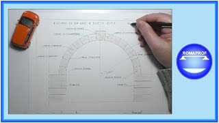 INTRODUZIONE ALLO STUDIO DEGLI ARCHI DISEGNO DEL PROSPETTO DI UN ARCO A TUTTO SESTO  624 [upl. by Charbonnier463]