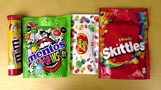 Mentos PopIns compared to Skittles an Jelly Bellies [upl. by Uhile]