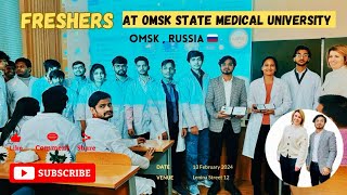 Freshers at Omsk State Medical University  Russia 🇷🇺 [upl. by Yemerej]