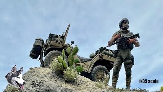 How to make a 135 scale US Military ATV  Polaris MV 850 ATV quadrobike vignette with figure [upl. by Oterol]