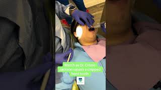 Watch this as Dr Cristin Jackson repairs a chipped front tooth [upl. by Enortna]