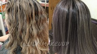 Baño de color para cabello con mechas  Lilyymakeuup [upl. by Lydie446]