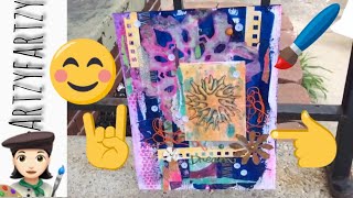 Zentangle Tiles meets Art Journaling [upl. by Grinnell]