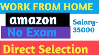 Amazon Work From Home Job  Online Job At Home  Part Time Job  New job Vacancy 2024  No Exam [upl. by Drye]