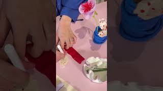 Make crepe paper flowers with vibriant acrylic details 977763 [upl. by Acinorrev]