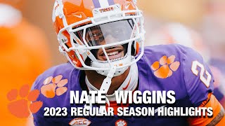 Nate Wiggins 2023 Regular Season Highlights  Clemson DB [upl. by Nerdna]