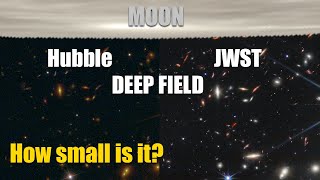 How small is the FOV of James Webb Space Telescopes first deep field Zoom all the way to horizon [upl. by Minnnie821]