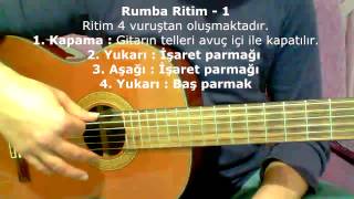 Rumba Ritim  1 Gitar Dersi [upl. by Imalda]