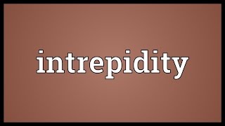 Intrepidity Meaning [upl. by Rech]