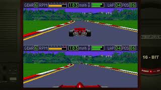 Mario Andretti Racing Single RaceIndy CarUSA Raceway Sega Mega Drive Genesis Emulated [upl. by Boardman]