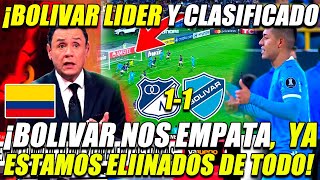 COLOMBIANOS NO LO PUEDEN CREER BOLIVAR LOS EMPATA Y LOS ELIMINA ¡BOLIVAR LIDER Y CLASIFICADO [upl. by Mickey]