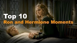 Top 10  Ron and Hermione Moments [upl. by Einnek]