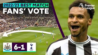 BEST Premier League Match 2223  Voted By Fans  Newcastle 61 Spurs  Highlights [upl. by Irotal]