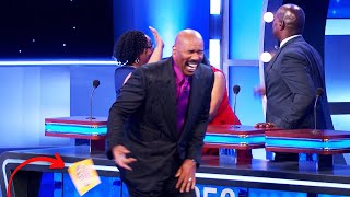 Steve Harvey throws his card at ridiculous answer [upl. by Linnie]