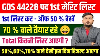 GDS 1st Merit List 2024 Kab Aayegi  GDS CutOff 2024  GDS New Vacancy 2024  GDS Resul Date 2024 [upl. by Kurtz]