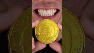 Gold Chocolate🍫Coin ASMR😵‍💫shorts asmr [upl. by Latia]