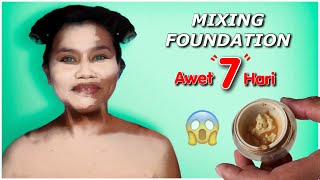 CARA MIXING FOUNDATION MURAH  MUDAH UNTUK PEMULA AWET 7 HARI😱 [upl. by Azilem161]